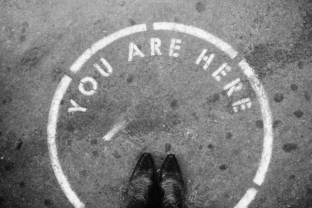 You are here graffiti