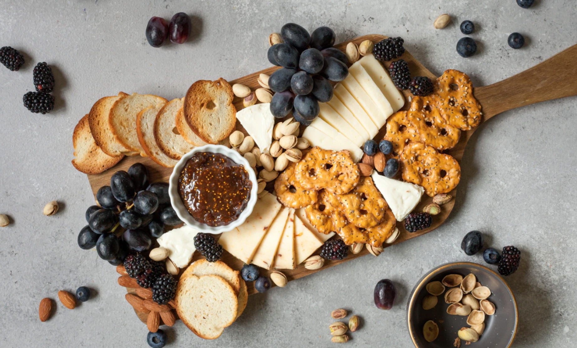 Cheese board with crackers Unsplash - Lindsay Moe