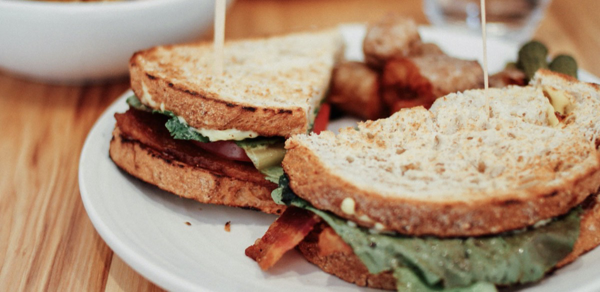 Sandwich with sour dough bread. Unsplash - Jimi Filipovski