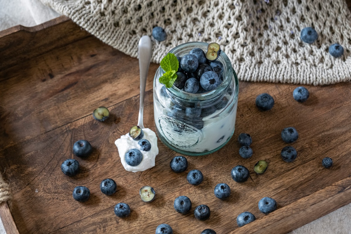 Greek Yoghurt with blueberries
